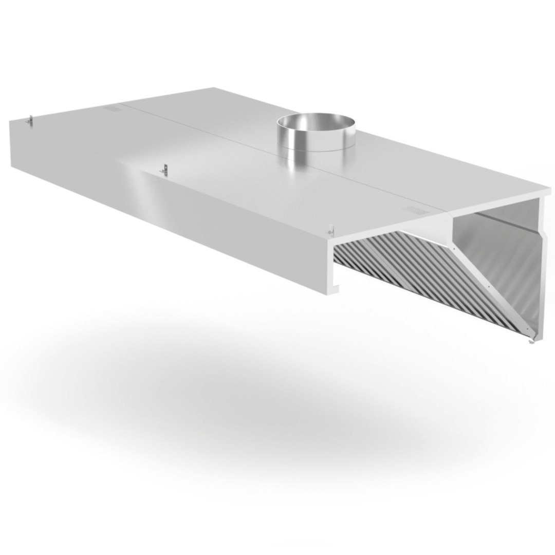 Okap pochłaniacz przyścienny skośny z filtrami labiryntowymi nierdzewny 120x70x45 cm – Hendi 229293 Okap pochłaniacz przyścienny skośny z filtrami labiryntowymi nierdzewny 120x70x45 cm – Hendi 229293