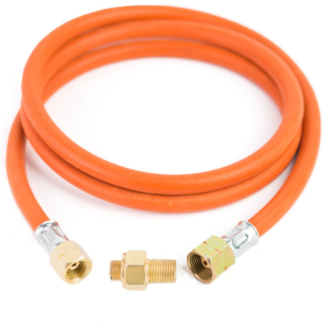 Podłączenie redukcja do butli gazowej turystycznej G 3/8″ L – 7/16″ wąż 1,5m