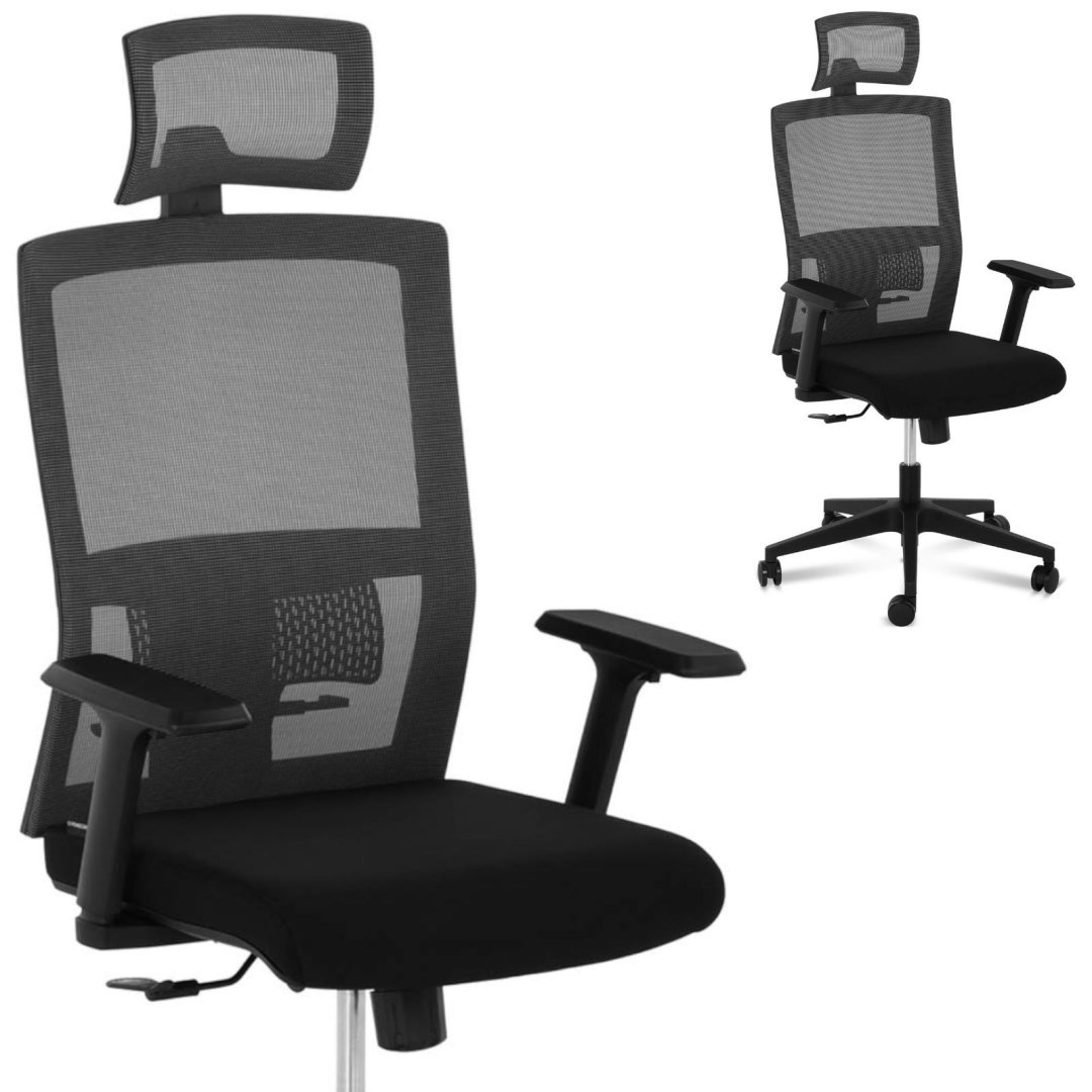 Krzesło fotel biurowy siatkowy ergonomiczny z podparciem lędźwi i zagłówkiem maks. 150 kg Krzesło fotel biurowy siatkowy ergonomiczny z podparciem lędźwi i zagłówkiem maks. 150 kg