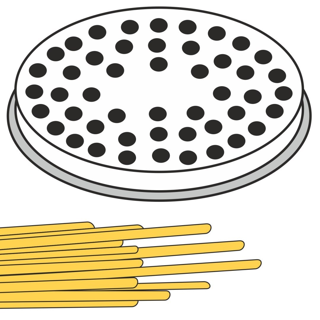 Końcówka sitko do wyrobu makaronu BIGOLI grube nitki 22 otwory śr. 3 mm MPF2.5/4 – Hendi 229347 Końcówka sitko do wyrobu makaronu BIGOLI grube nitki 22 otwory śr. 3 mm MPF2.5/4 – Hendi 229347