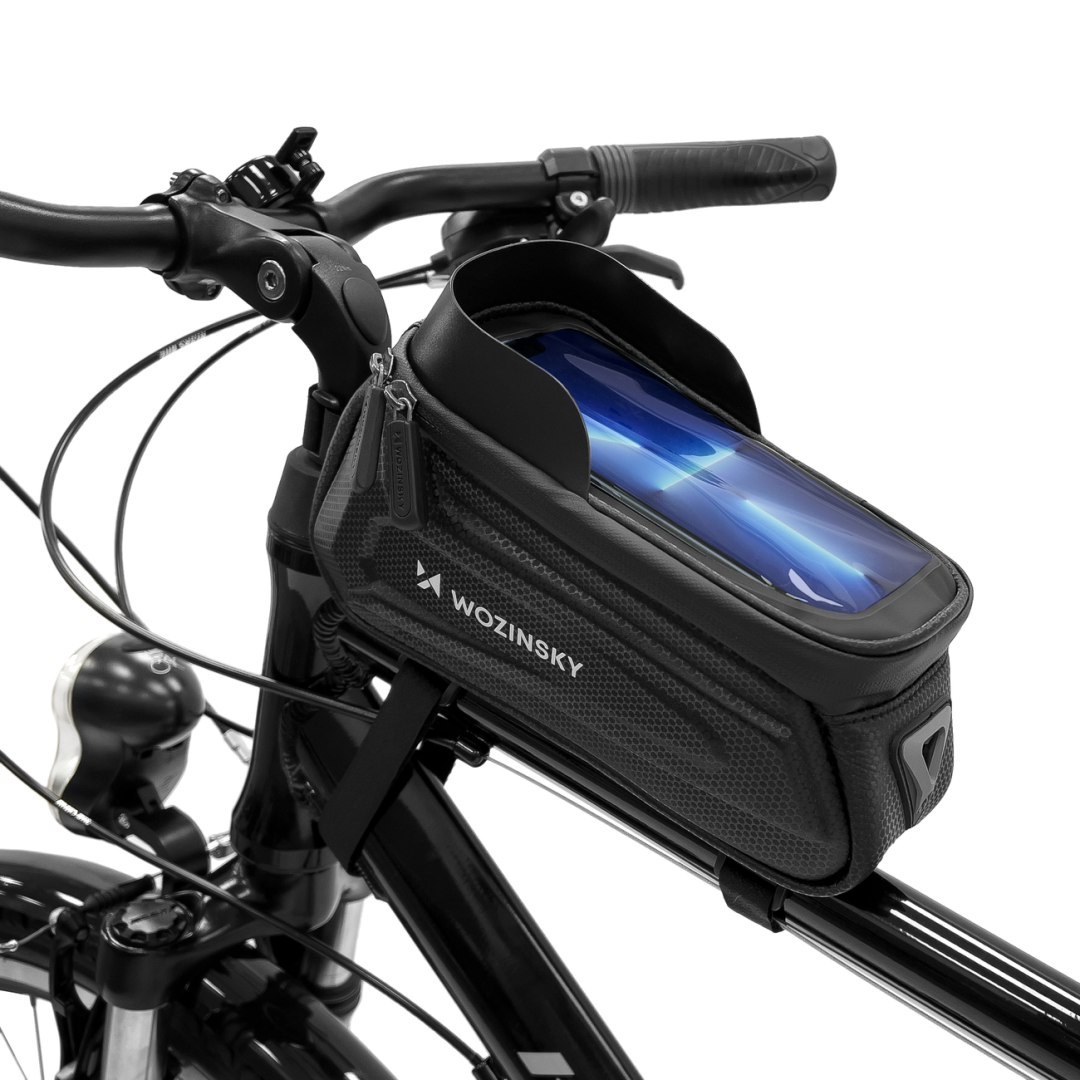 Torba rowerowa na ramę z etui na telefon 1.7 l czarna Torba rowerowa na ramę z etui na telefon 1.7 l czarna
