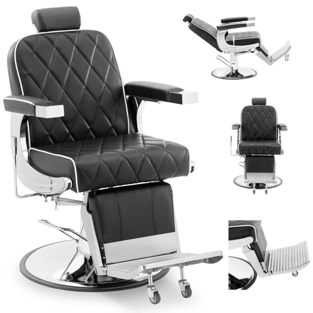 Fotel fryzjerski barberski kosmetyczny do tatuażu regulowany Physa FOXLEY – czarny Fotel fryzjerski barberski kosmetyczny do tatuażu regulowany Physa FOXLEY – czarny