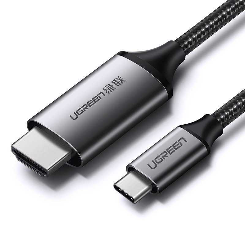 Kabel przewód przejściówka HDMI – USB-C 4K 60Hz 1.5m czarno-szary Kabel przewód przejściówka HDMI – USB-C 4K 60Hz 1.5m czarno-szary