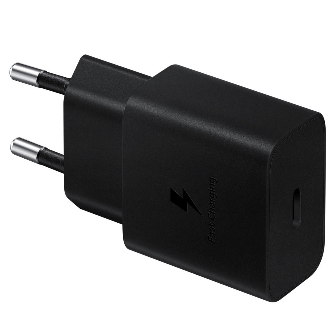 Ładowarka sieciowa USB-C 15W PD AFC + kabel USB-C czarny Ładowarka sieciowa USB-C 15W PD AFC + kabel USB-C czarny