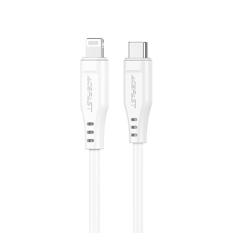Kabel przewód do iPhone MFI USB-C – Lightning 30W 3A 1.2m biały