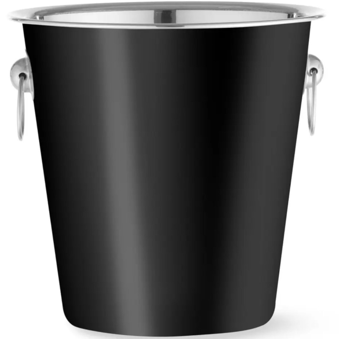 Wiadro do szampana lodu stalowe 3.3 l śr. 220 x 190 mm – czarne