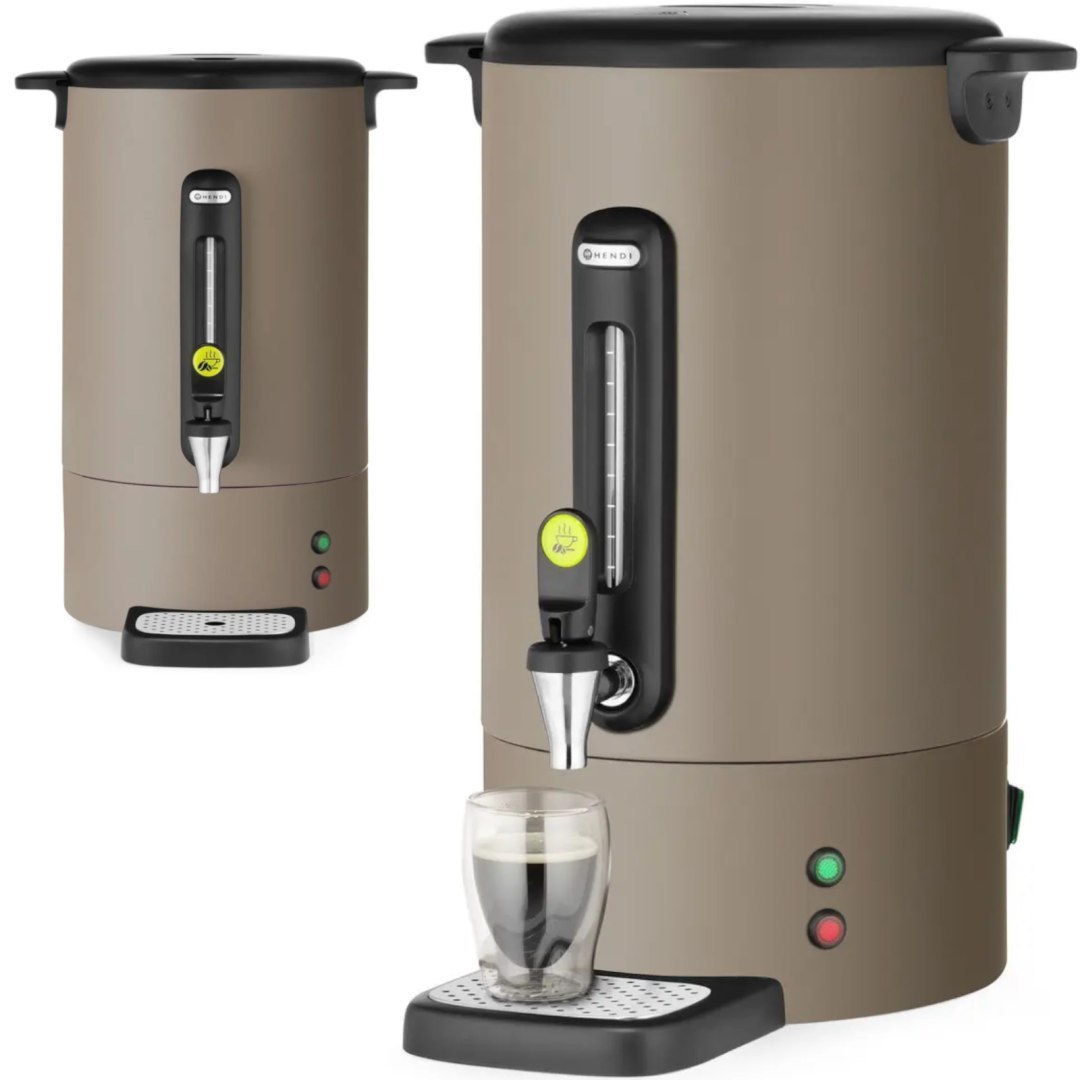 Zaparzacz do kawy z kranem ociekaczem UNIQ 14 l 1750 W – taupe Zaparzacz do kawy z kranem ociekaczem UNIQ 14 l 1750 W – taupe