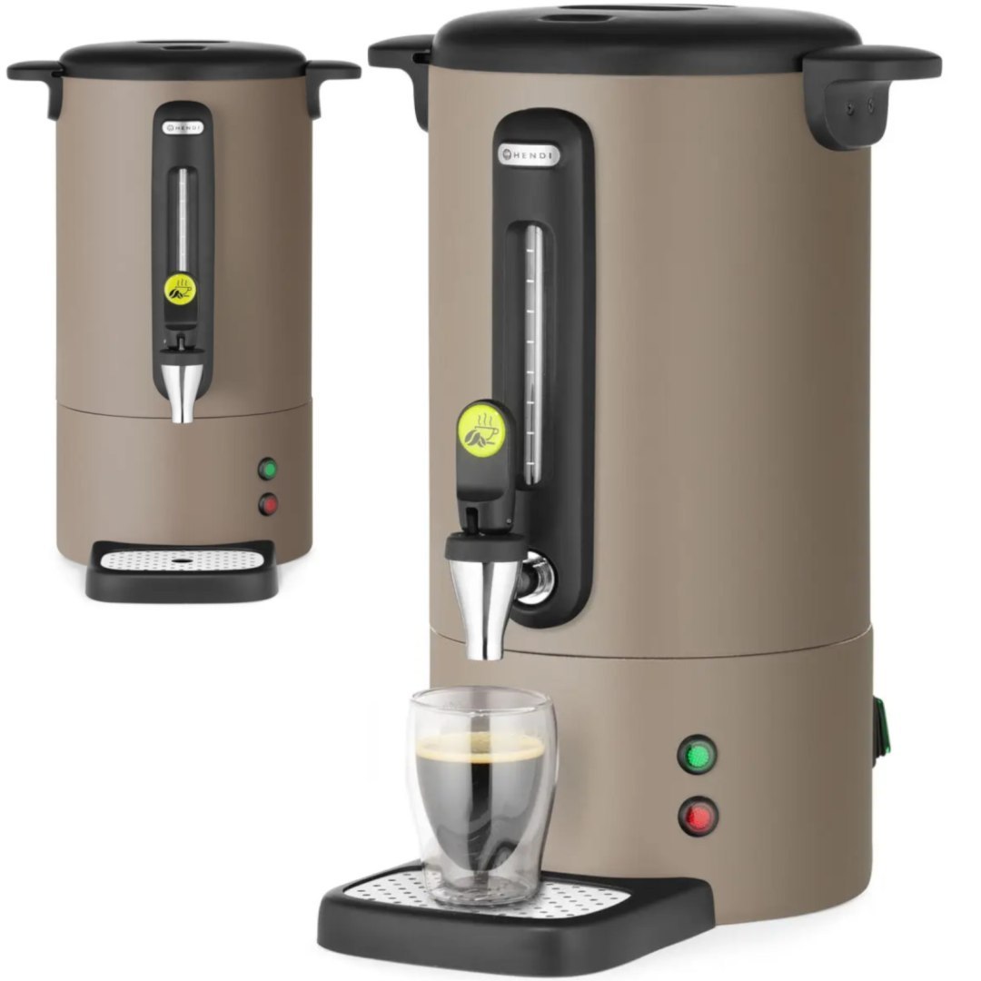 Zaparzacz do kawy z kranem ociekaczem UNIQ 7 l 1050 W – taupe Zaparzacz do kawy z kranem ociekaczem UNIQ 7 l 1050 W – taupe