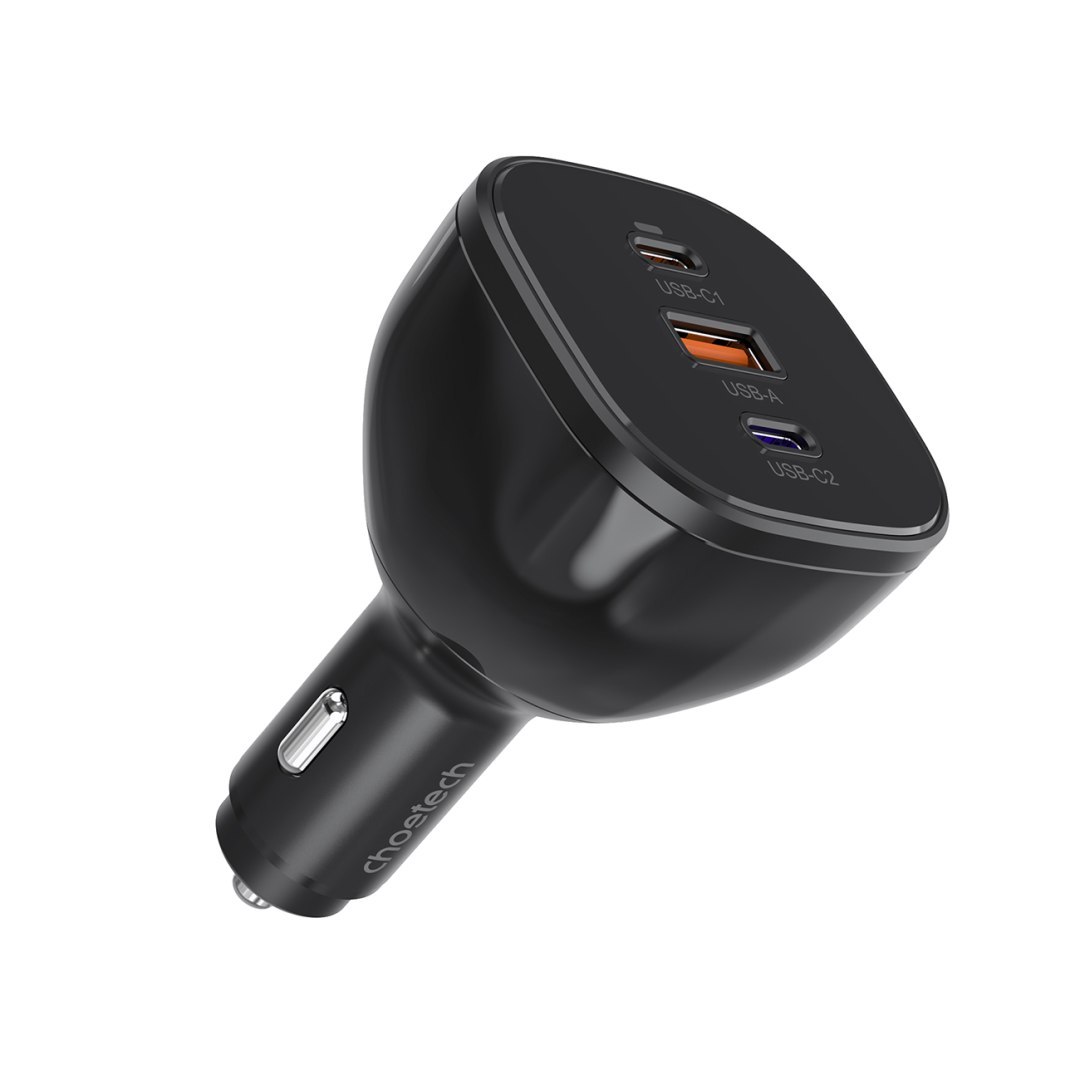 Ładowarka samochodowa 160W 2x USB-C PD 3.1 1x USB-A – czarna
