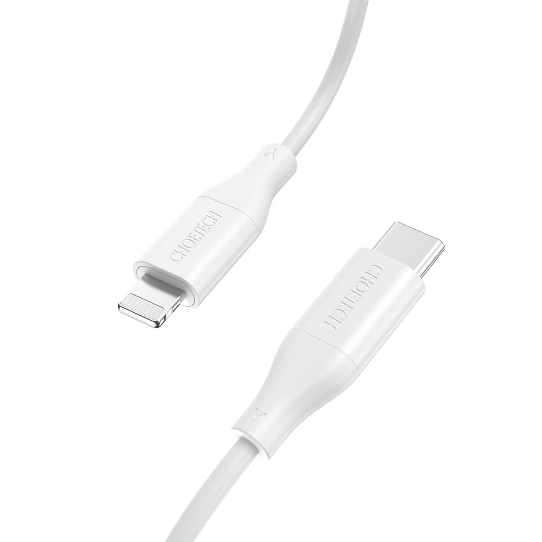 Kabel przewód do iPhone USB-C – Lightning MFi PD 30W 1.2m – biały