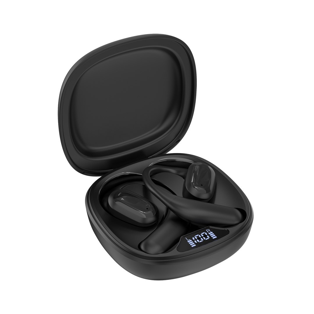 Słuchawki douszne OWS bezprzewodowe TWS Bluetooth 5.3 – czarne