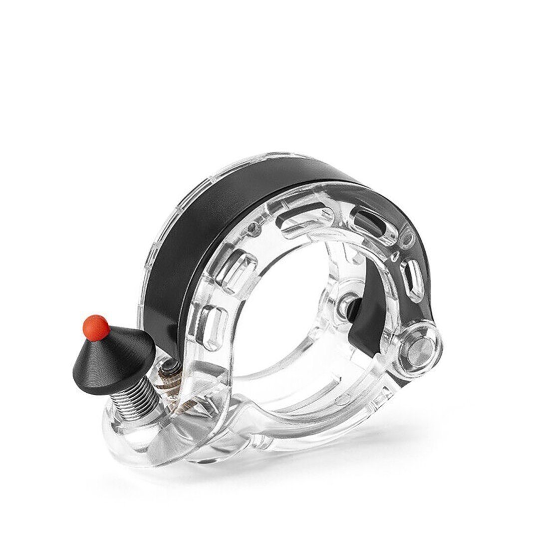 Dzwonek rowerowy w kształcie litery Q 100db – przezroczysty
