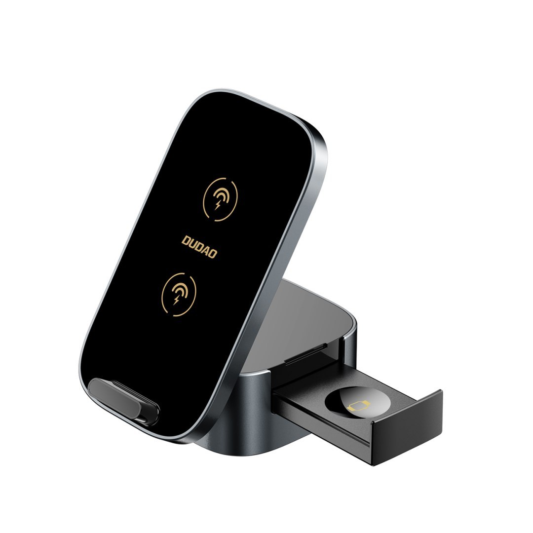 3w1 Ładowarka A11Pro+ indukcyjna 15W do telefonu smartwatcha słuchawek – czarna