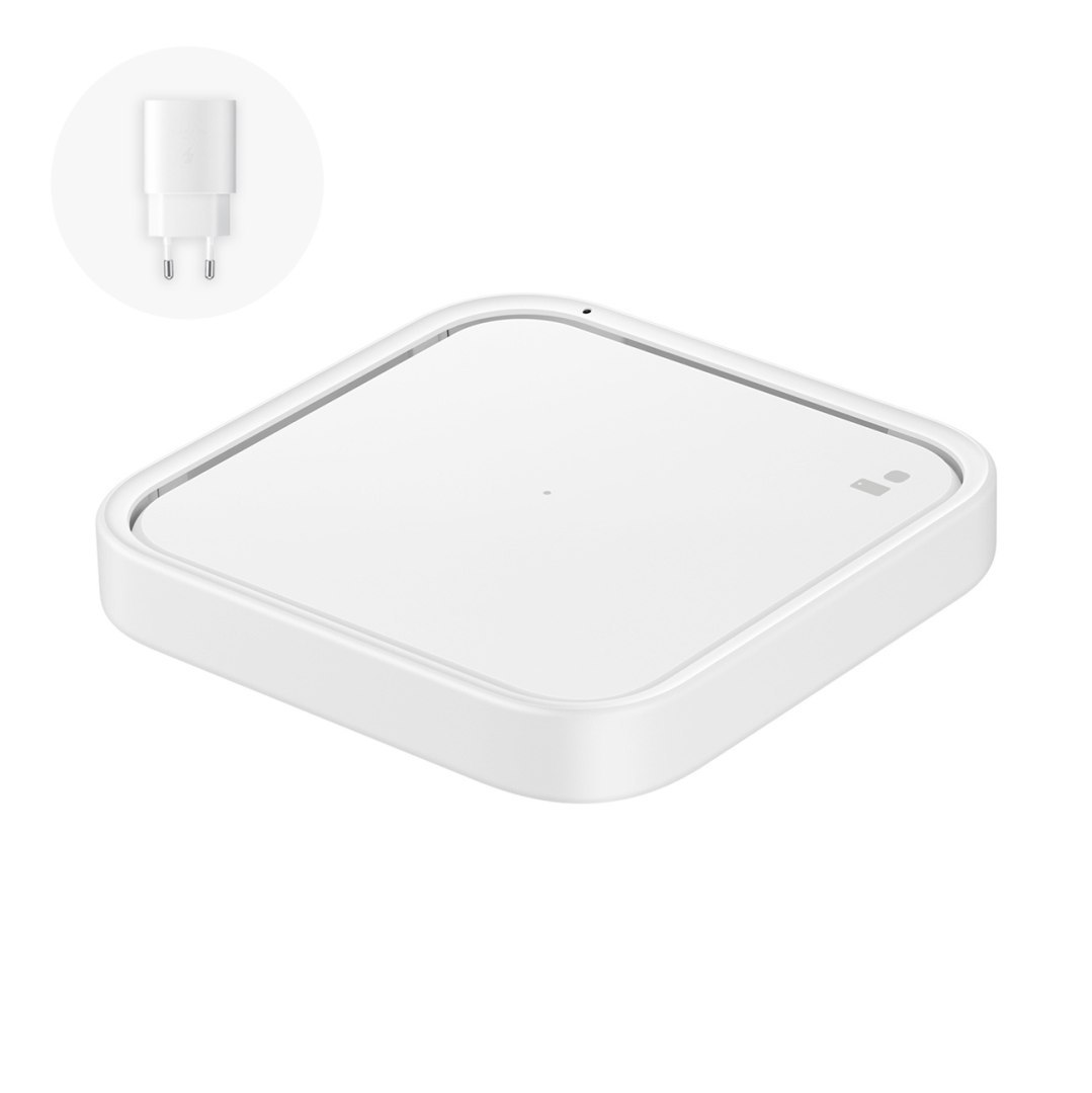 Ładowarka Samsung Wireless Charger Pad indukcyjna 15W + ładowarka sieciowa i kabel USB-C – biała Ładowarka Samsung Wireless Charger Pad indukcyjna 15W + ładowarka sieciowa i kabel USB-C – biała
