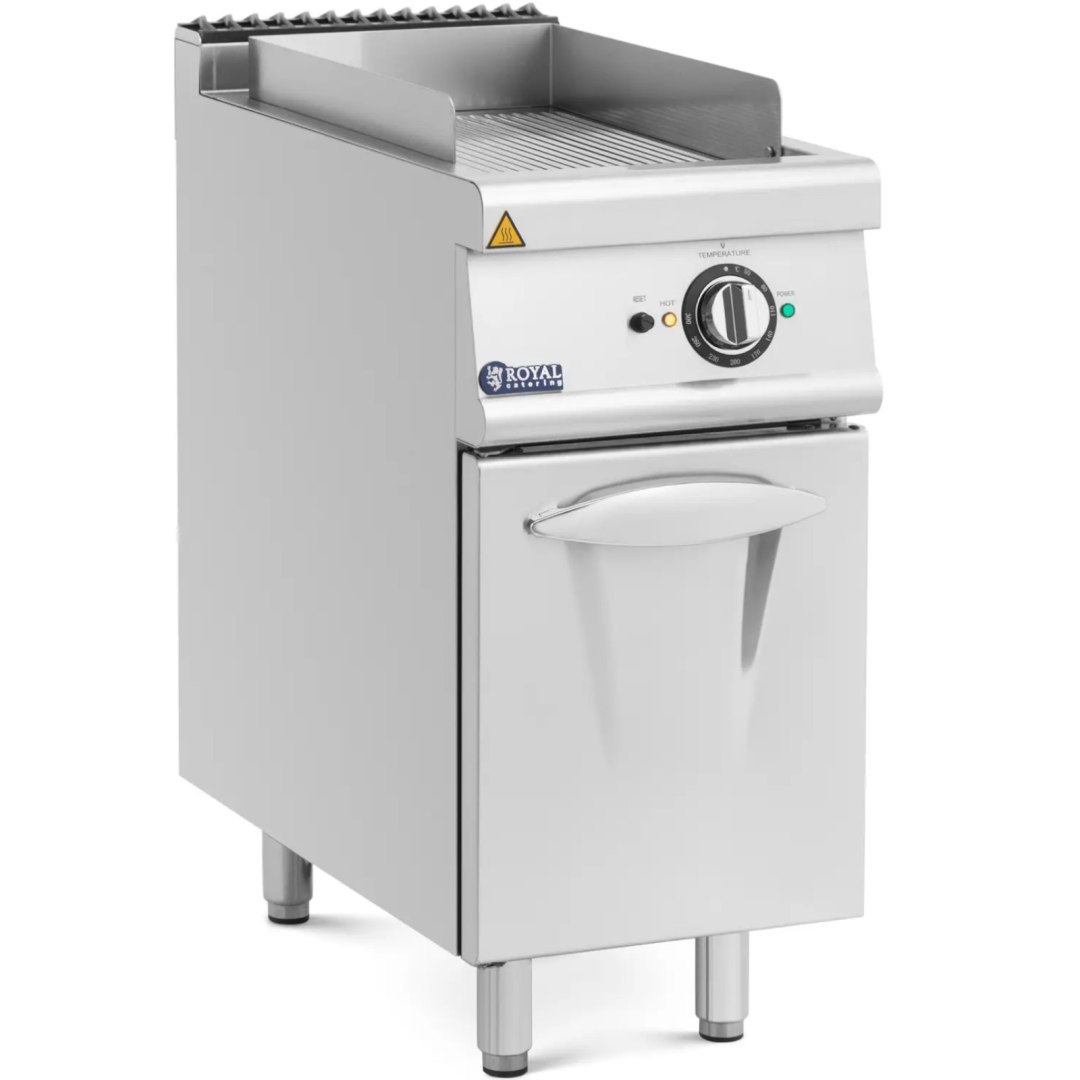 Płyta grillowa grill elektryczny ryflowany z szafką 33.5 x 55 cm 5.4 kW