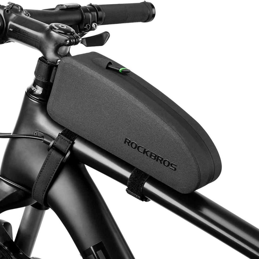 Torba rowerowa mocowana na ramę wodoodporna 1.5l AS-019 – czarna