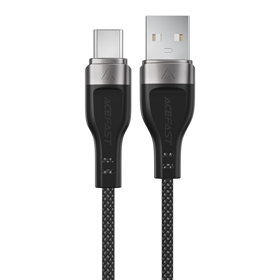 Kabel przewód USB-A – USB-C 3A z magnetycznym organizerem 1.2m – czarny