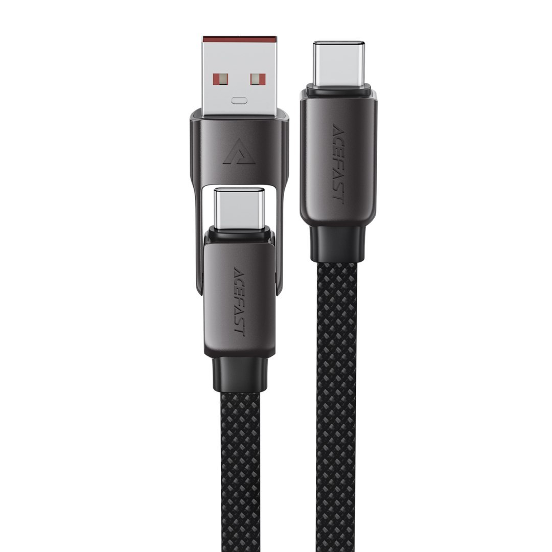 Kabel przewód USB-C – USB-A / USB-C 480Mb/s 3A 0.2m – czarny