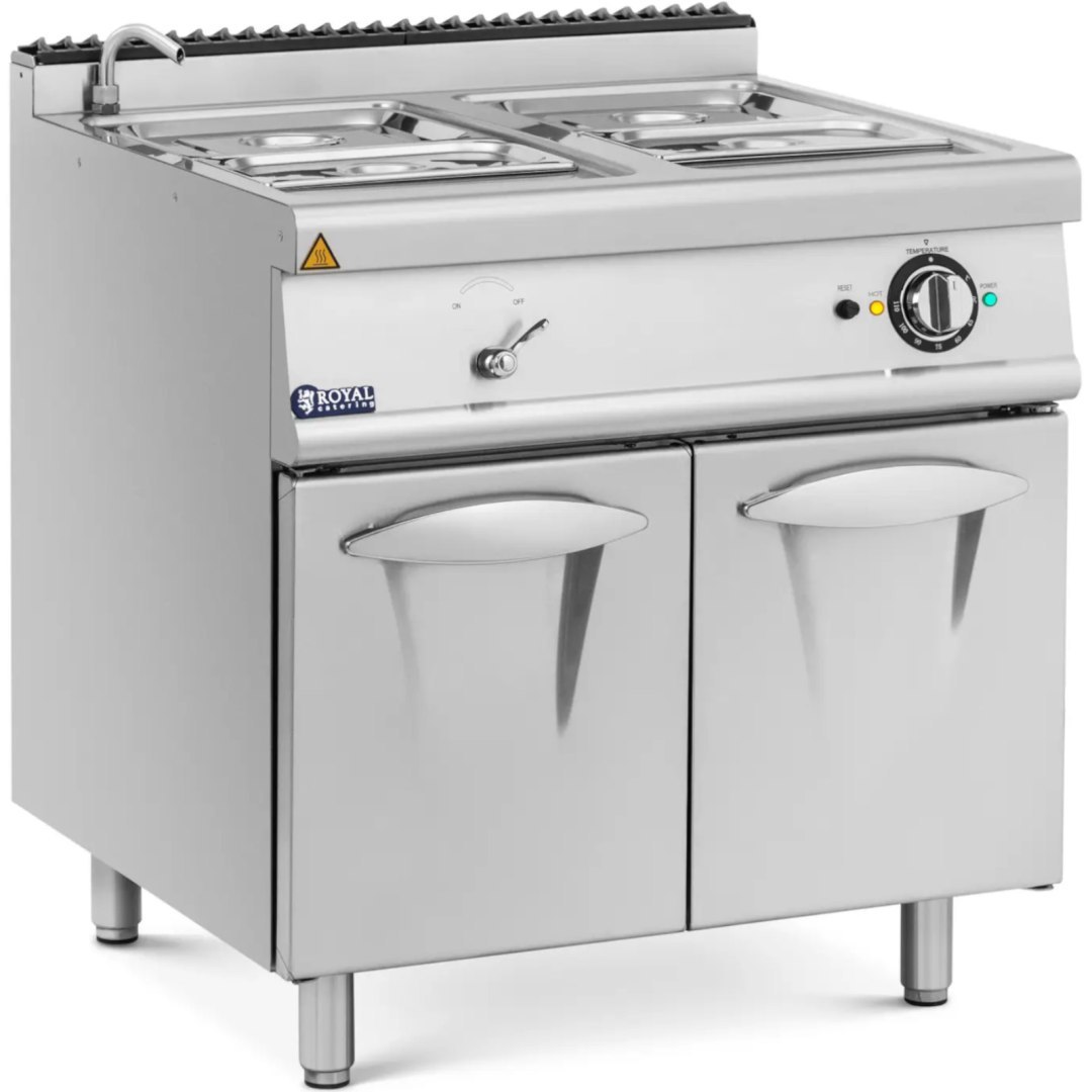 Bemar elektryczny z szafką kranem 2x GN 1/2 2x GN 1/3 6000 W Bemar elektryczny z szafką kranem 2x GN 1/2 2x GN 1/3 6000 W