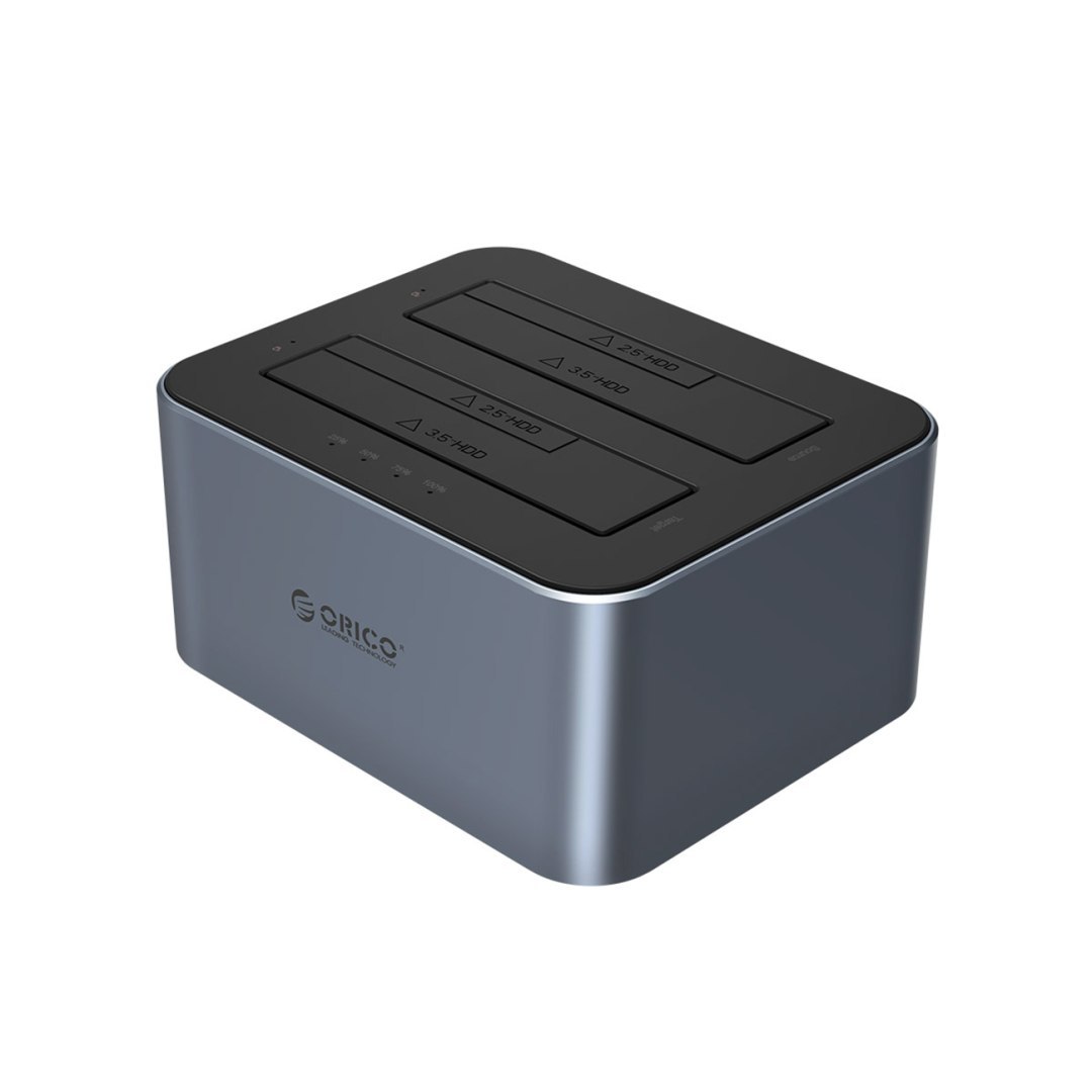 Stacja dokująca 6626C3-C-V1 z klonowaniem offline na 2 dyski 2.5” / 3.5” SATA HDD / SSD – szara