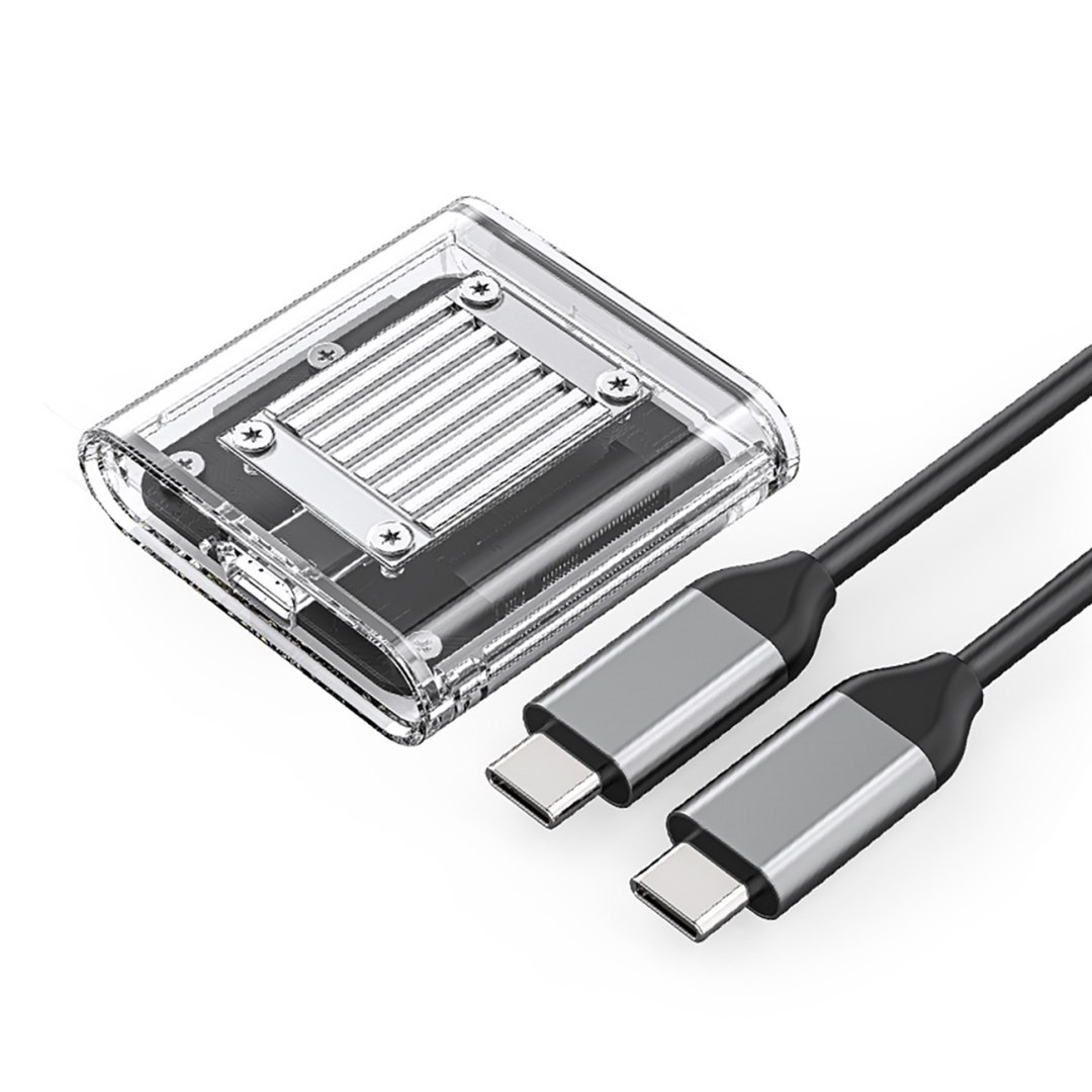 Kieszeń obudowa na dysk TC20-M2-10G M.2 NVME USB-C – przezroczysta