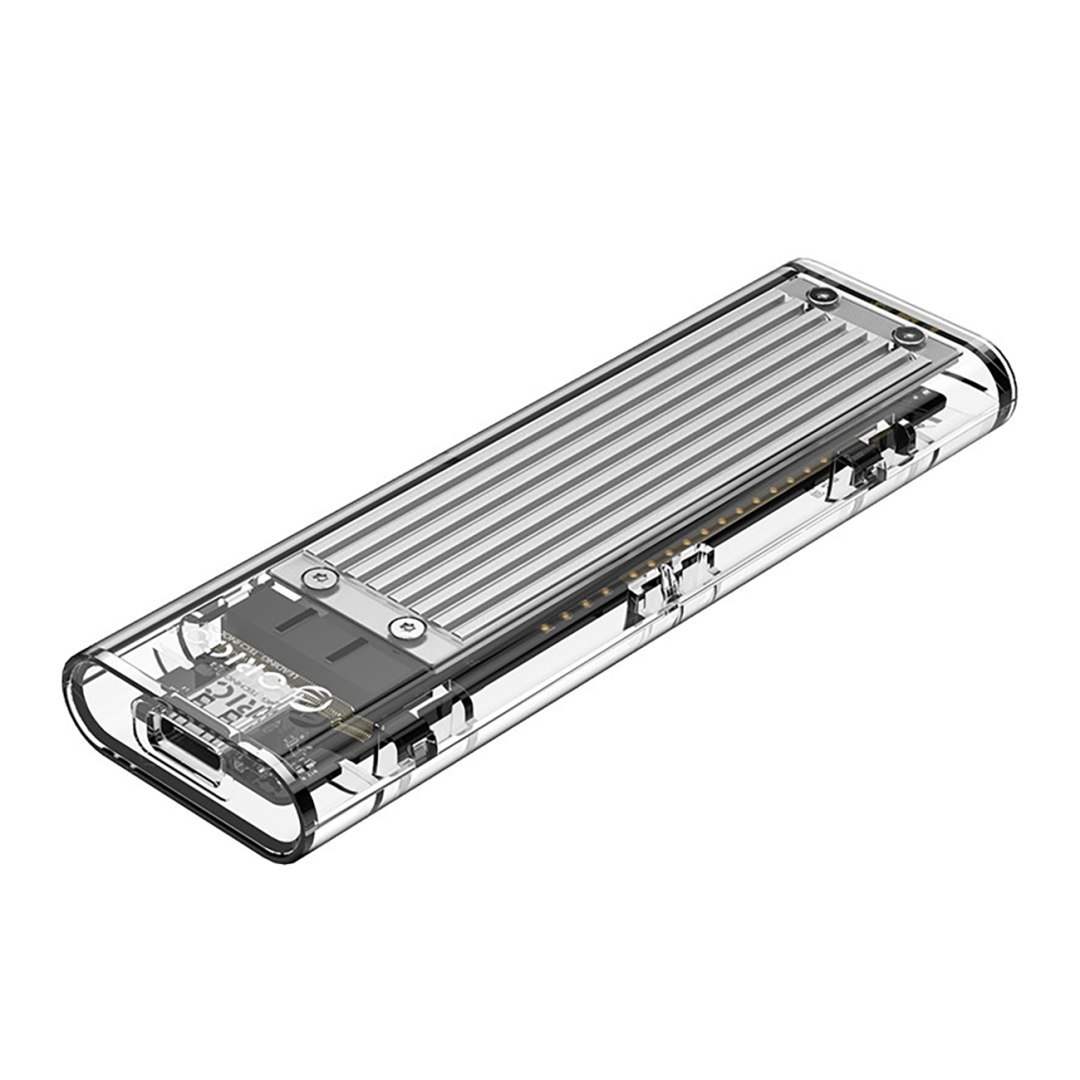 Kieszeń obudowa na dysk TCM2-C3 M.2 NVME na USB-C 10Gb/s – szaro-przezroczysta Kieszeń obudowa na dysk TCM2-C3 M.2 NVME na USB-C 10Gb/s – szaro-przezroczysta