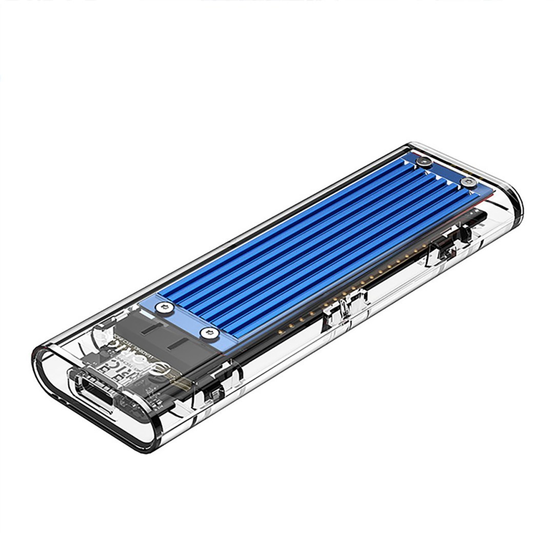 Kieszeń obudowa na dysk TCM2-C3 M.2 NVME na USB-C 10Gb/s – niebiesko-przezroczysta Kieszeń obudowa na dysk TCM2-C3 M.2 NVME na USB-C 10Gb/s – niebiesko-przezroczysta