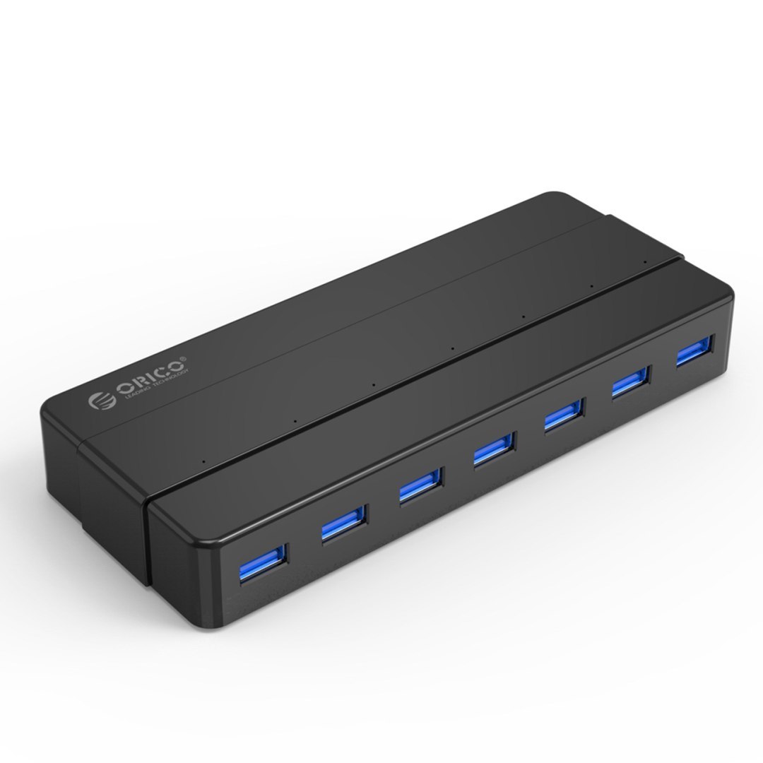 Hub rozdzielacz H7928-U3-V1 7x USB-A – czarny Hub rozdzielacz H7928-U3-V1 7x USB-A – czarny