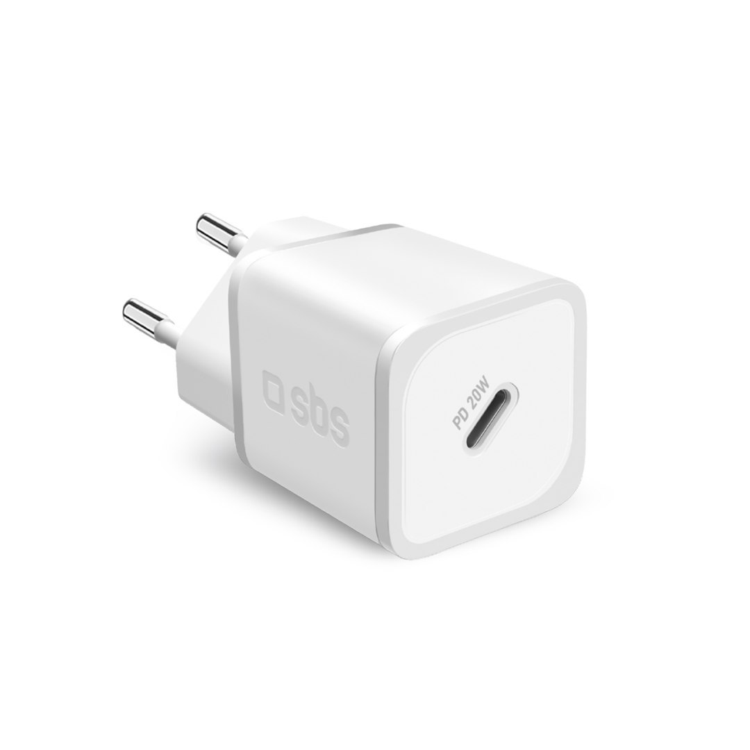 Ładowarka sieciowa GaN z Power Delivery 20W – biała Ładowarka sieciowa GaN z Power Delivery 20W – biała
