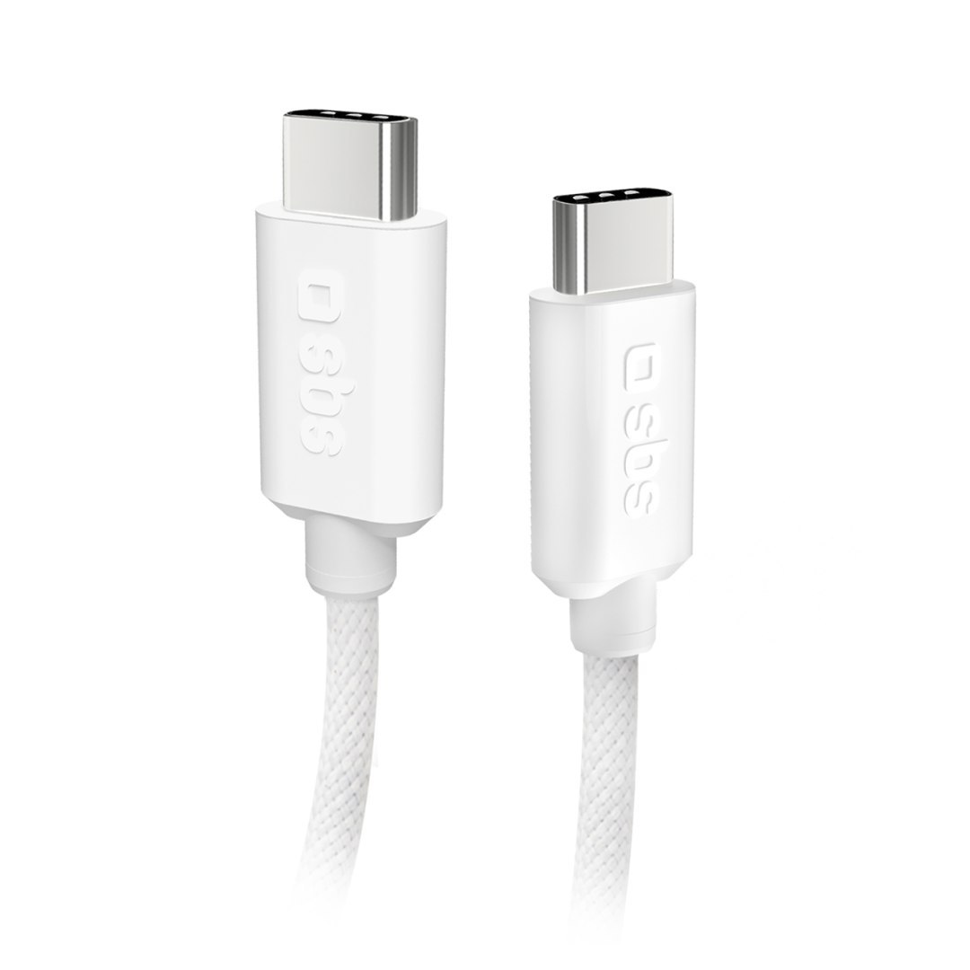 Kabel przewód w oplocie USB-C 60W 1.5m – szary