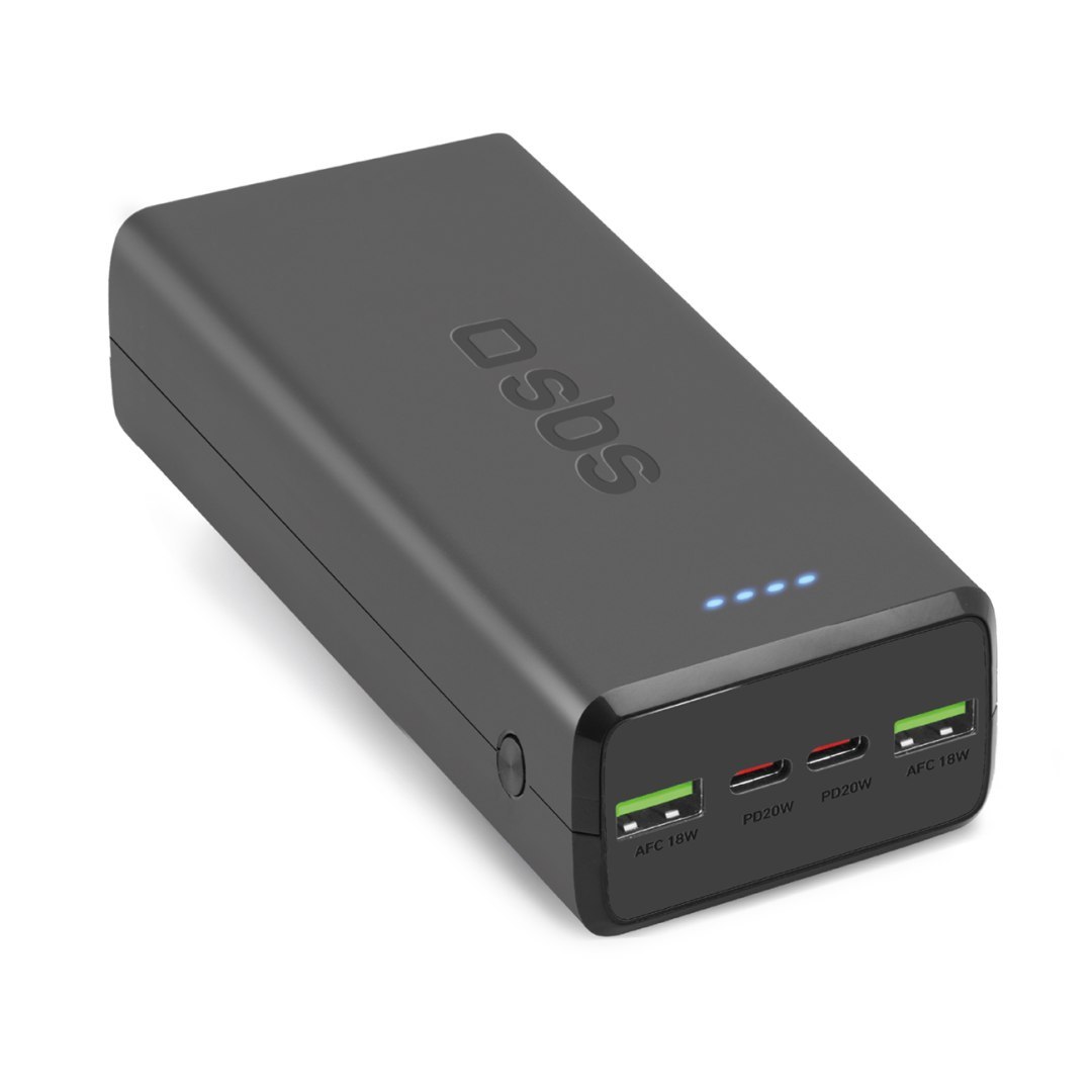 Powerbank 30000 mAh USB-C USB-A – czarny