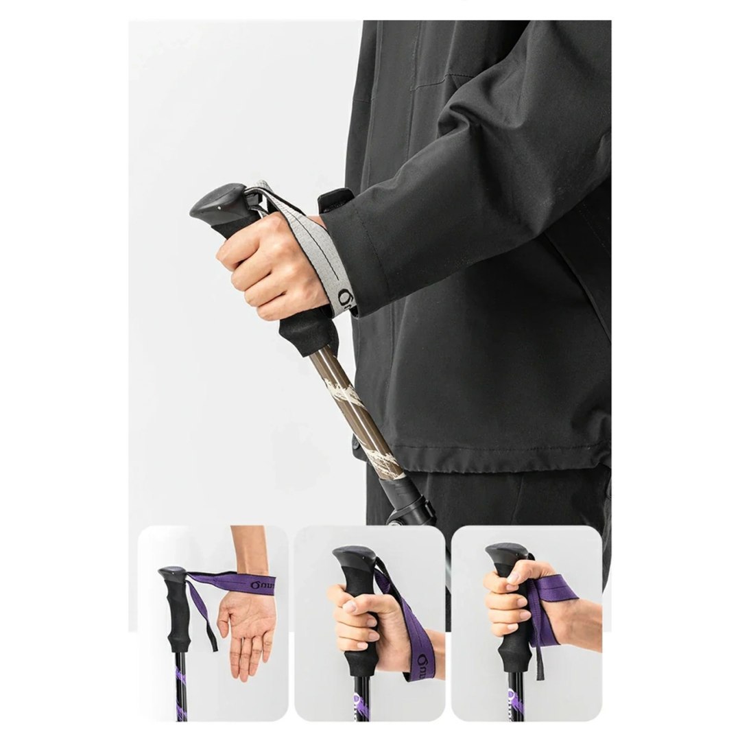 Kijki trekkingowe nordic walking aluminiowe 110 – 130 cm – fioletowe