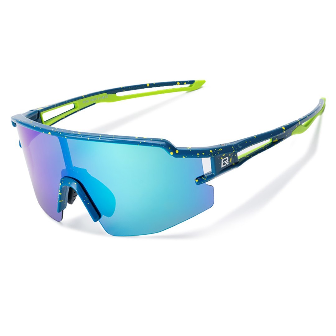 Okulary rowerowe polaryzacyjne z filtrem UV i wkładką korekcyjną – niebieskie Okulary rowerowe polaryzacyjne z filtrem UV i wkładką korekcyjną – niebieskie
