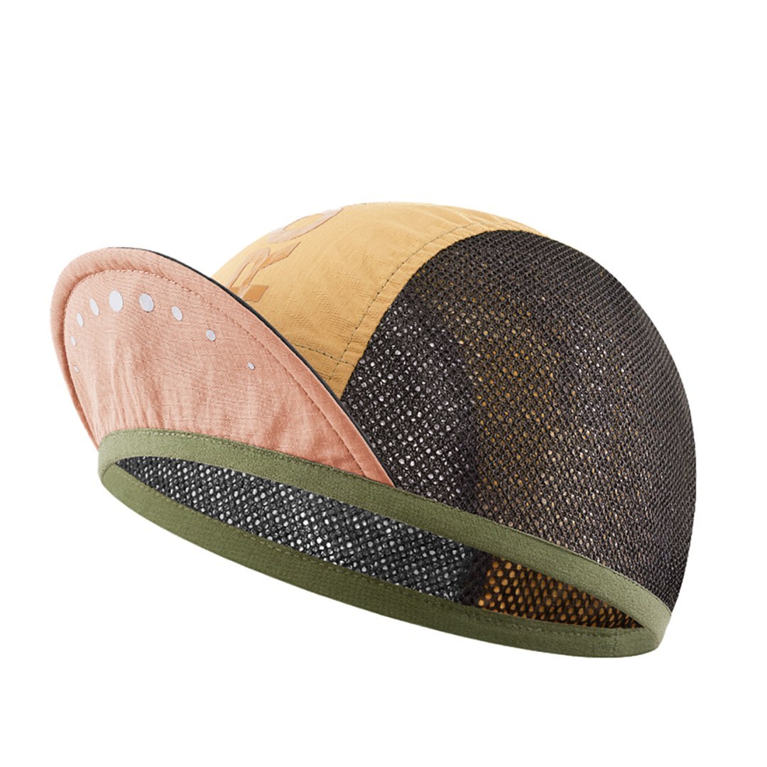 Czapka rowerowa kolarska z daszkiem pod kask – żółta