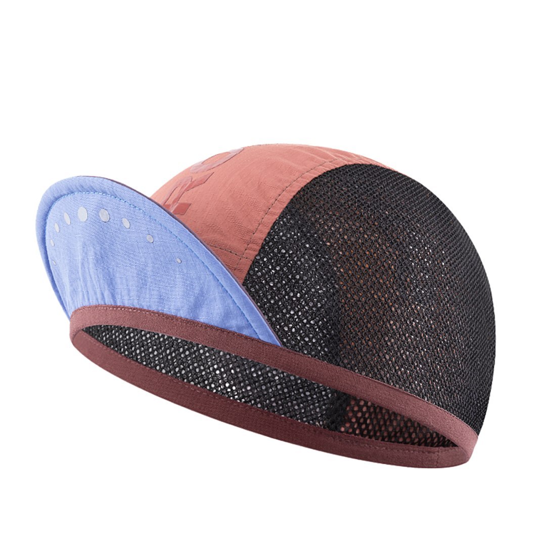Czapka rowerowa kolarska z daszkiem pod kask – czerwona