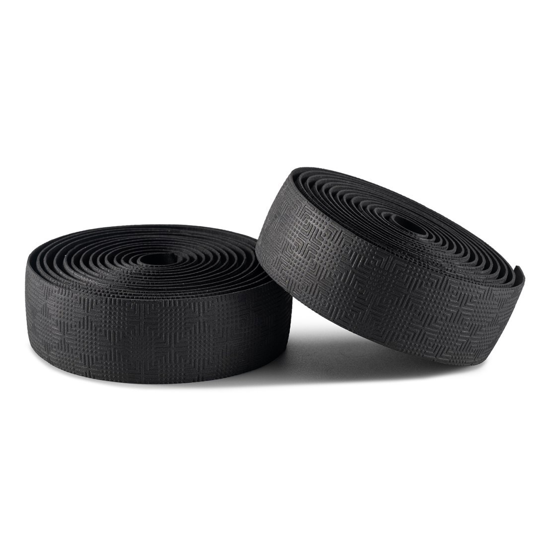 Owijka na kierownicę rowerową z pianki EVA wzór Hot pressed – czarna