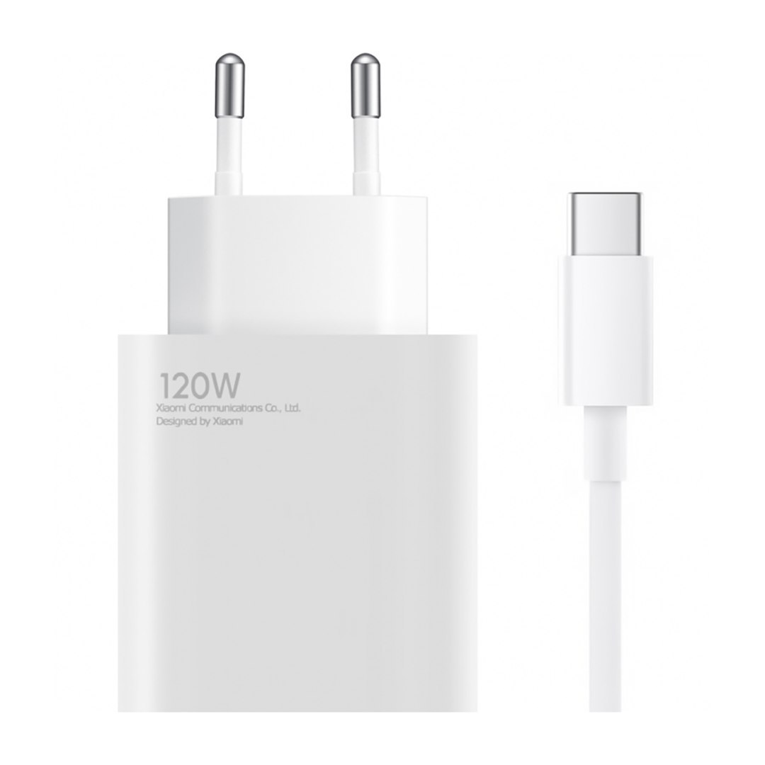 Ładowarka sieciowa Xiaomi USB-A 120W 6A z kablem USB-C – biała