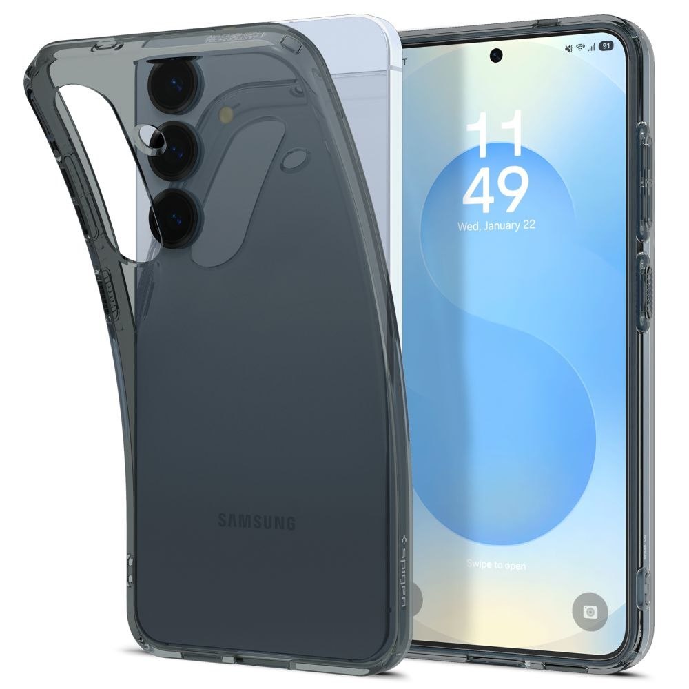Etui na Samsung Galaxy S25 Liquid Crystal – czarne przezroczyste Etui na Samsung Galaxy S25 Liquid Crystal – czarne przezroczyste