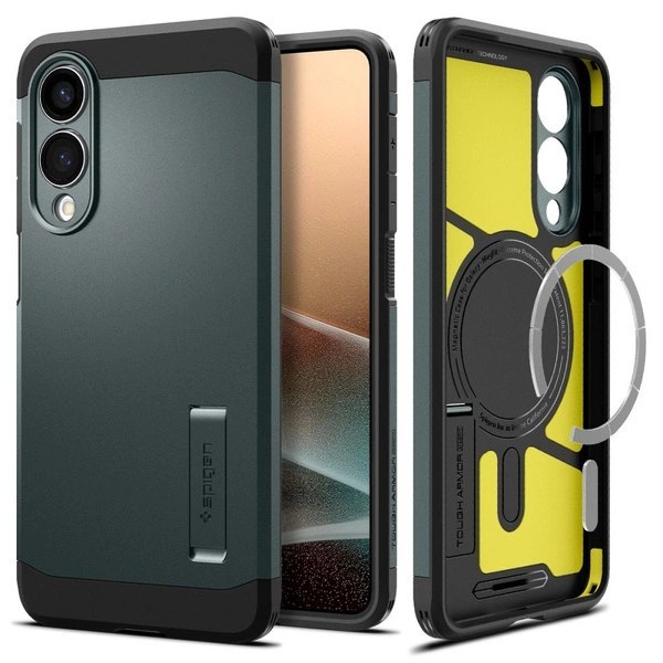 Etui case na Samsung Galaxy S25 Edge Tough Armor MagSafe – zielono-czarne