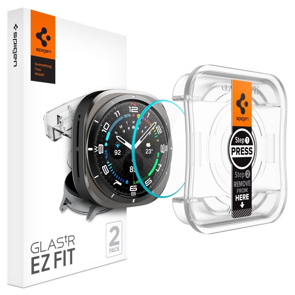 Szkło hartowane z ramką montażową na Samsung Galaxy Watch Ultra 47 mm – 2 szt.