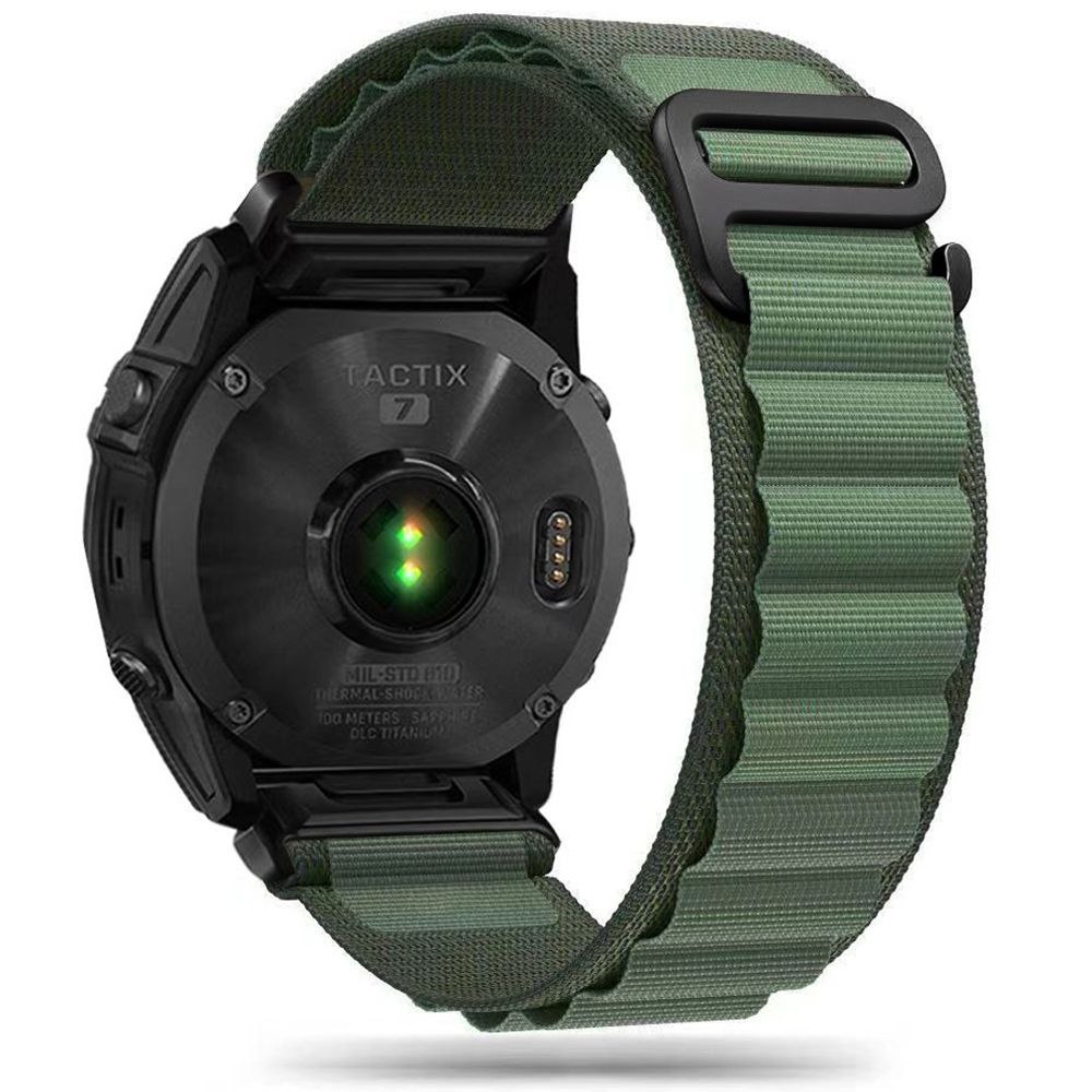 Pasek do zegarka Garmin Fenix 5 / 6 / 6 Pro / 7 Nylon Pro – ciemnozielony