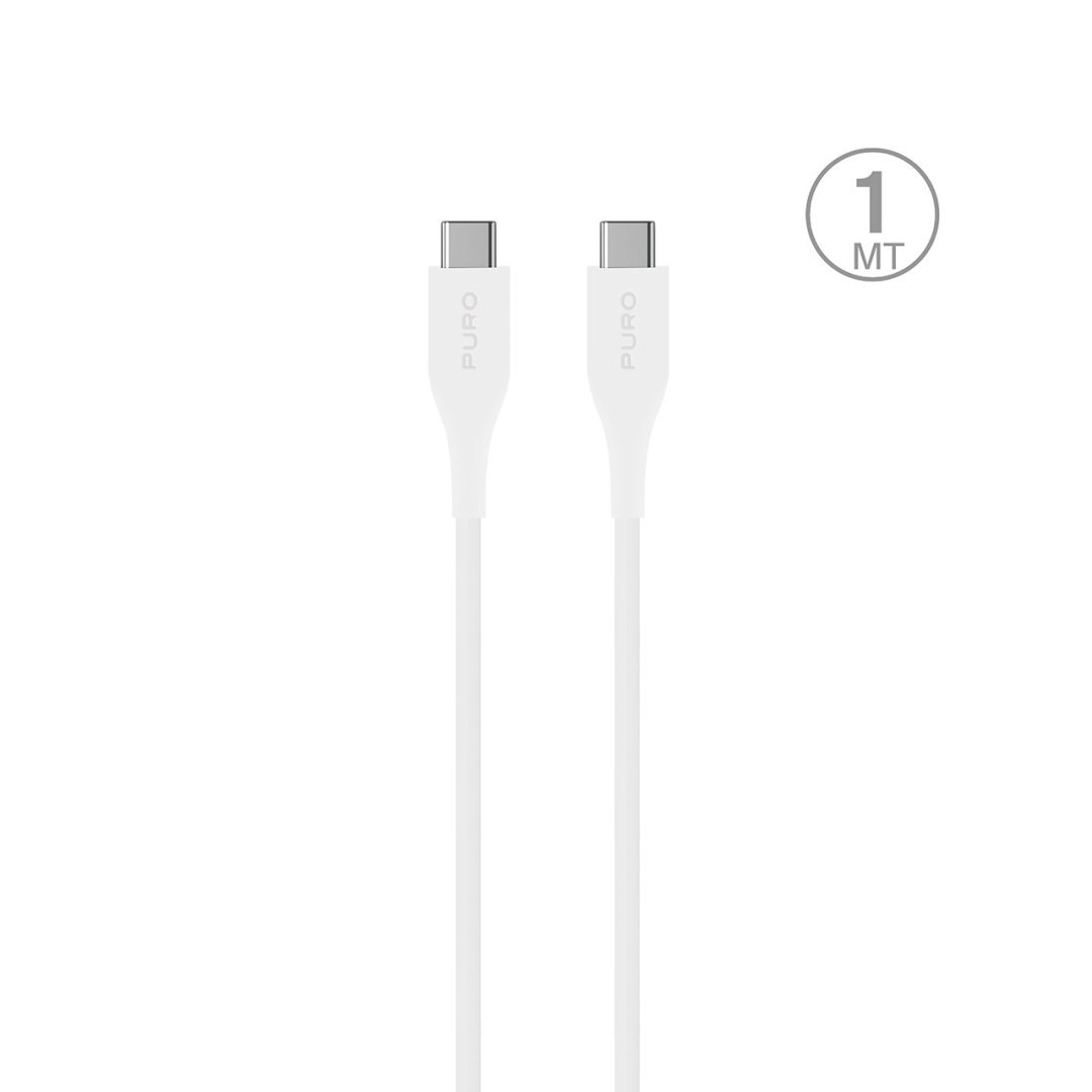 Kabel przewód USB-C Power Delivery 2m – biały Kabel przewód USB-C Power Delivery 2m – biały