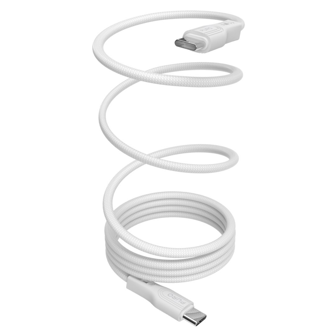 Kabel przewód magnetyczny USB-C 60W USB 1m – biały