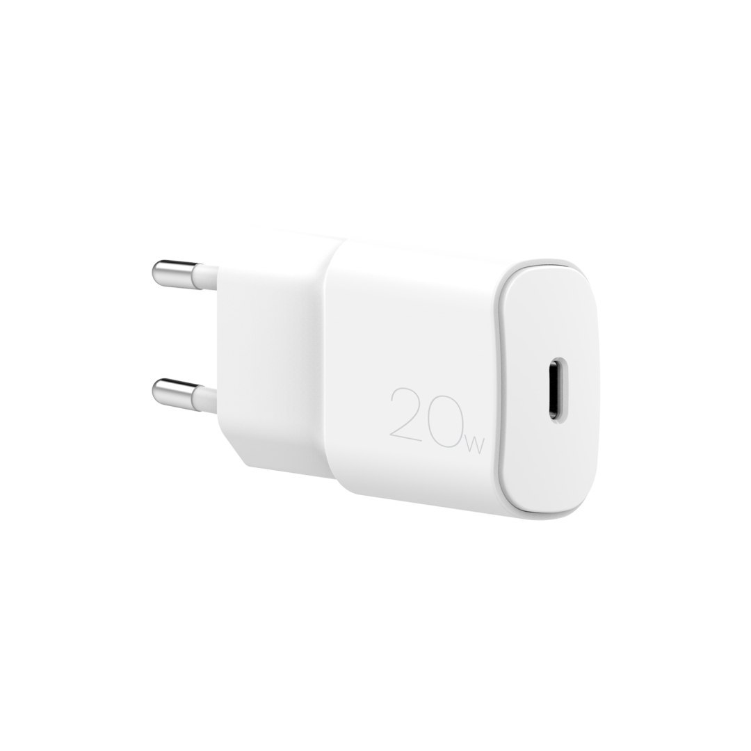 Ładowarka sieciowa USB-C 20W PD – biała Ładowarka sieciowa USB-C 20W PD – biała