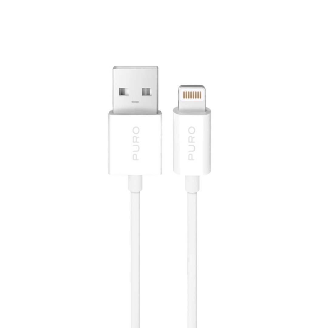 Kabel przewód USB-A – iPhone Lightning TPE 12W 3m – biały