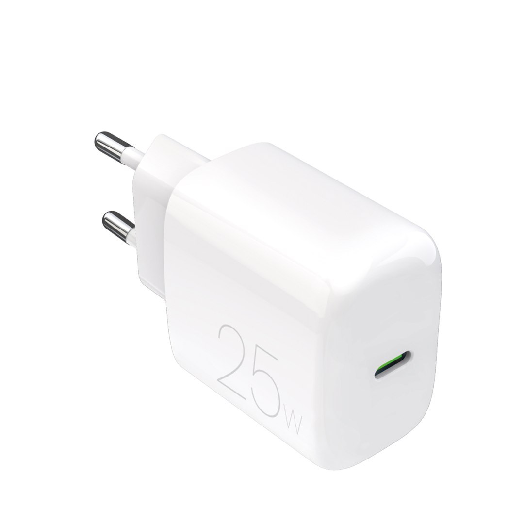 Ładowarka sieciowa USB-C Power Delivery 25W – biała