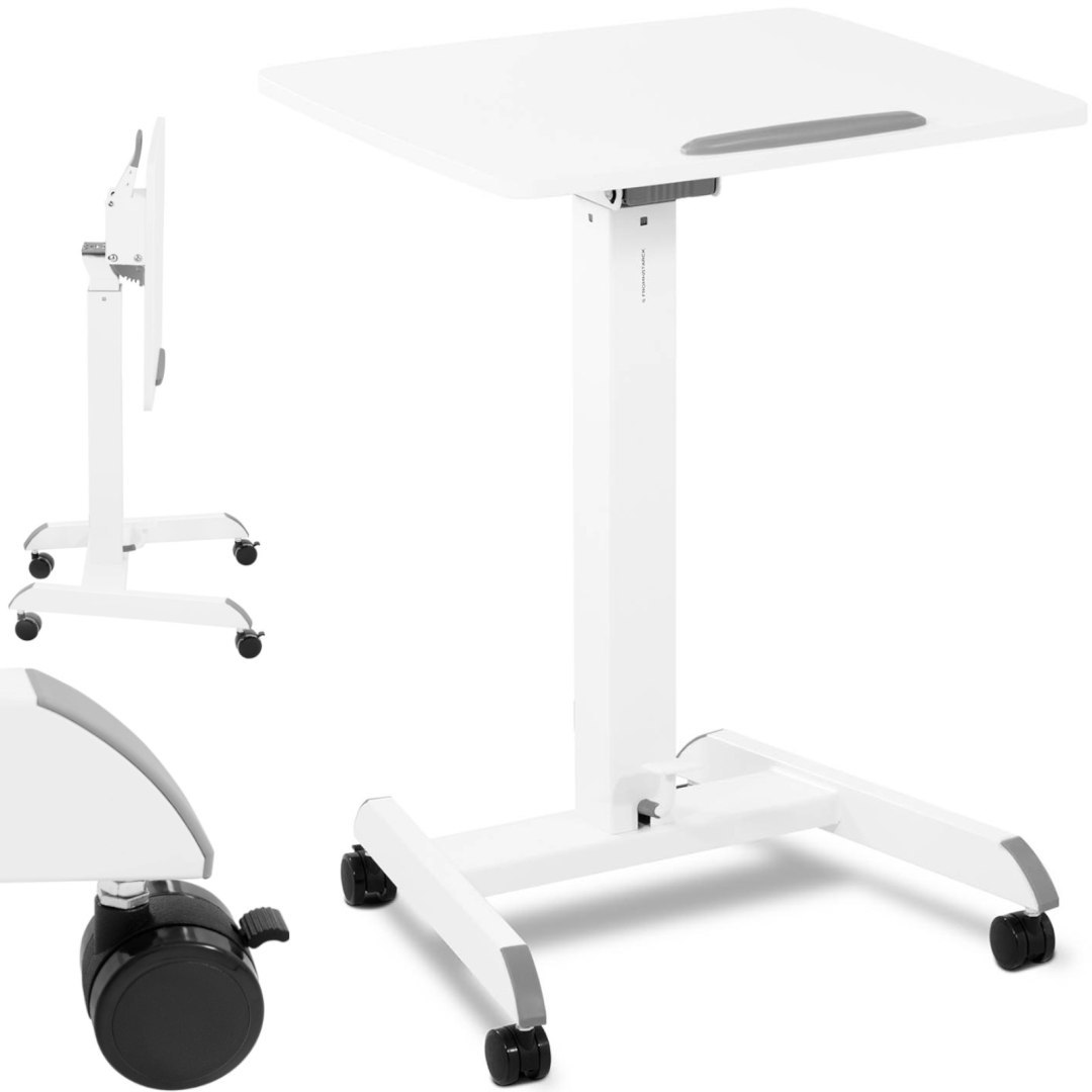 Stolik stojak pod laptopa odchylany regulowany na kółkach 60 x 52 cm 825 – 1185 mm