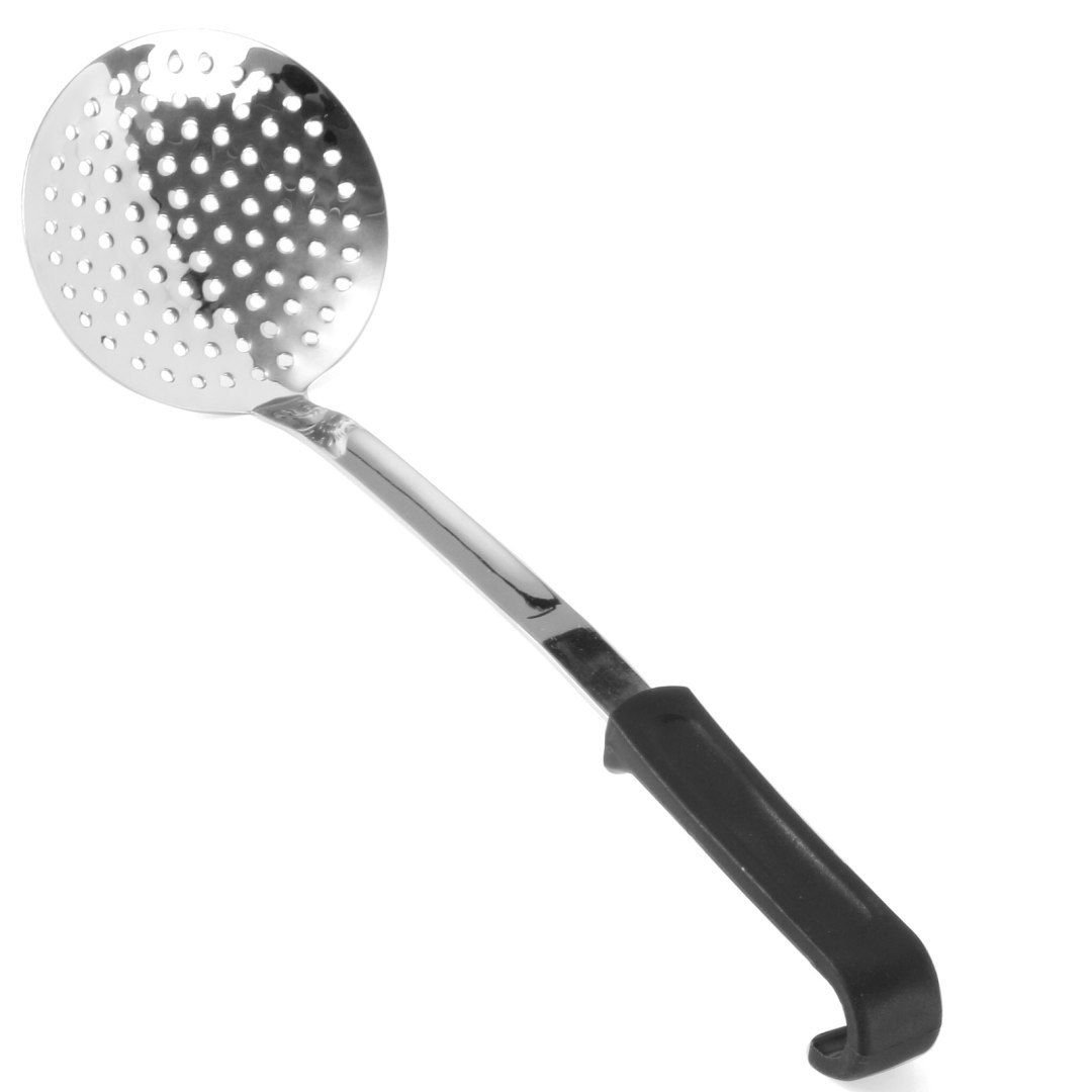 Łyżka cedzakowa okrągła ze stali nierdzewnej dł. 370mm – Hendi 529041