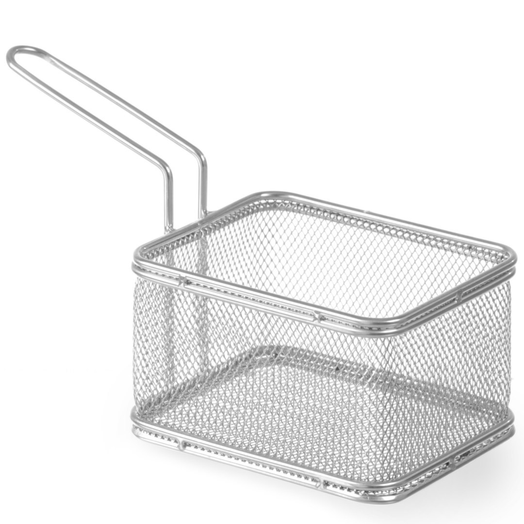 Koszyk miniaturowy do smażonych przekąsek stal nierdzewna 125x100x85mm – Hendi 426432