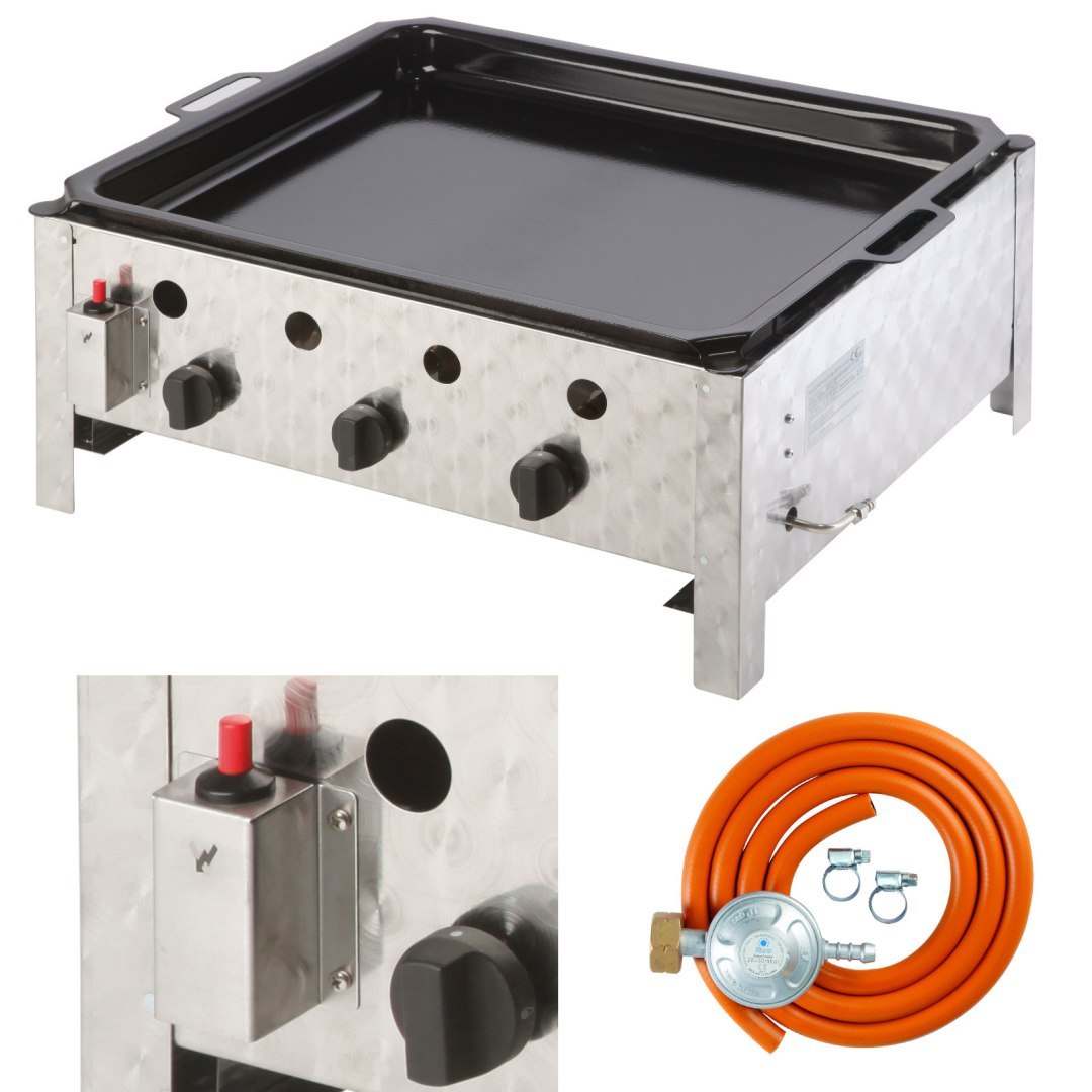 Patelnia gazowa grill gazowy z patelnią 3 – palnikowy PELVIS 10 kW Patelnia gazowa grill gazowy z patelnią 3 – palnikowy PELVIS 10 kW